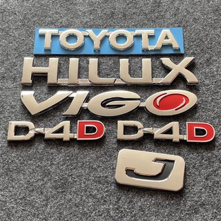 โลโก้ TOYOTA HILUX VIGO D4D J (จำนวน 6 ชิ้น)