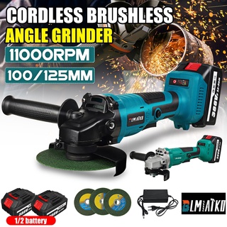 เครื่องเจียรไฟฟ้า 4 ความเร็ว 100 125 มม. สําหรับแบตเตอรี่ Makita 18V 2 ชิ้น