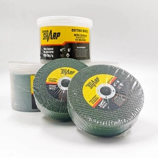 (กล่อง50แผ่น) ใบตัดเหล็ก ใบตัดสเตนเลส 4นิ้ว SHARP(107 mm) 1.2 มิล ใย2ชั้น เกรดพีเมียม ใบตัดสแตนเลส ตัดเหล็กฉาก