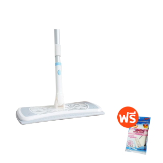 Poly-Brite ไม้ถูพื้นดันฝุ่น เมจิกไวเปอร์ Magic wiper mop แถมฟรี รีฟิล 5 ชิ้น