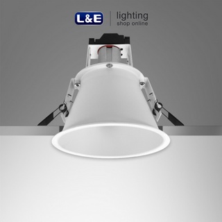 L&amp;E โคมฝังดาวน์ไลท์ ใช่ขั้วหลอด E27 รุ่น RDC125T/C สีขาว