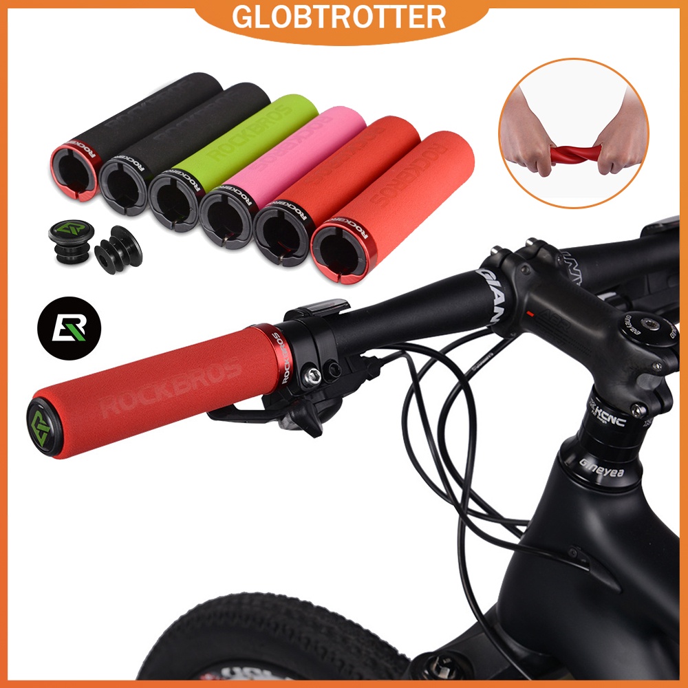 Globetrotter Rockbros ด้ามจับแฮนด์พร้อมคลัตช์ โฟมนุ่ม 4 ชิ้นสำหรับจักรยานยนต์ จักรยาน Cycling Rockbros ปลอกฟองน้ํากันลื่นน้ําหนักเบาสําหรับแฮนด์จักรยาน Mtb - ปลอกแฮนด์ซิลิโคน กันลื่น สําหรับรถจักรยานเสือภูเขา