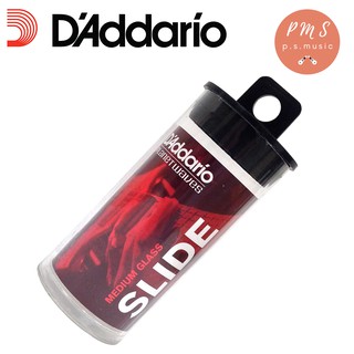 DAddario® PWGS-SM สไลด์แก้ว แหวนสไลด์กีตาร์ อย่างดี ขนาดกลาง รูกว้าง 21.5 มิล ยาว 51 มม (Glass Guitar Slide)