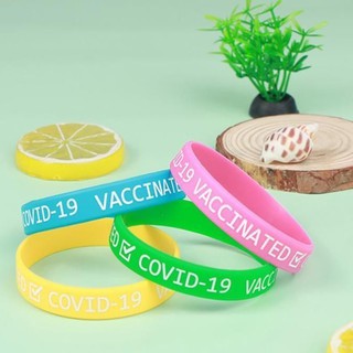 Wristband สายข้อมือ "ฉีดวัคซีนแล้ว" 1เซต4เส้น พร้อมส่งไม่ต้องรอ