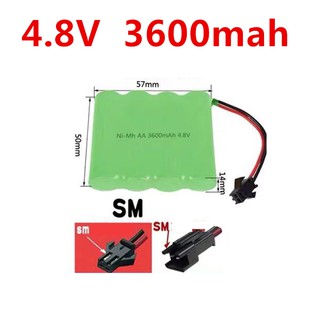 4.8v 3600mah แบตเตอรี่ NI-MH aa 4.8 v Batteries สำหรับรถบังคับ/เรือบังคับ/ของเล่น/ปืน