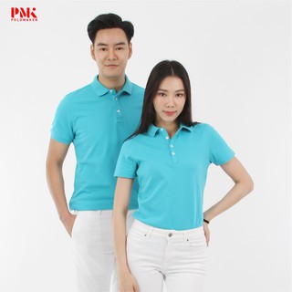 เสื้อโปโล เกรดพรีเมี่ยม ปิเก้   สีน้ำทะเล CA14  - PMK Polomaker