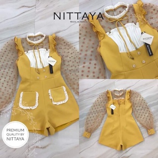 SALE พน้อมส่ง 💛💛จั้มขาสั้น ป้าย Nattaya ไซส์ L