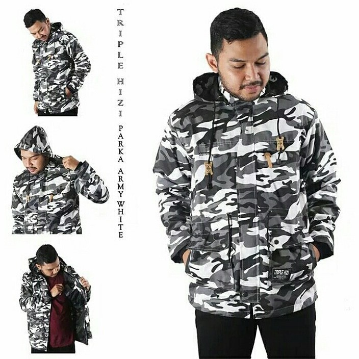 เสื้อแจ็กเก็ต PARKA ของแท้ สําหรับผู้ชาย ARMY Triple HIZI KEREN - PARKA LORENG