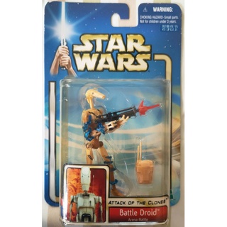 Star Wars Attack of the Clones (AOTC) Action Figure- Battle Droid Arena Battle 3.75"