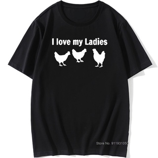 [COD]เสื้อยืด พิมพ์ลายไก่ Make Me Happy You Not So Much I Love My Ladies สไตล์ฟาร์มเมอร์ สําหรับผู้หญิง