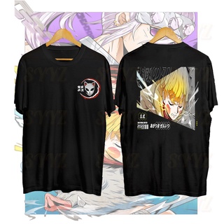 ปีศาจฆ่าอะนิเมะเสื้อยืด Agatsuma Zenitsu ศิลปินถนนท็อปส์เสื้อยืด Tees กีฬา }/E