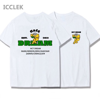 เสื้อยืดผ้าฝ้าย 【hot sale】เสื้อยืดแขนสั้น พิมพ์ลายการ์ตูนกราฟฟิค Kpop Nct Dream Cafe 7 Dream น่ารัก สไตล์ฮาราจูกุ สําหรั