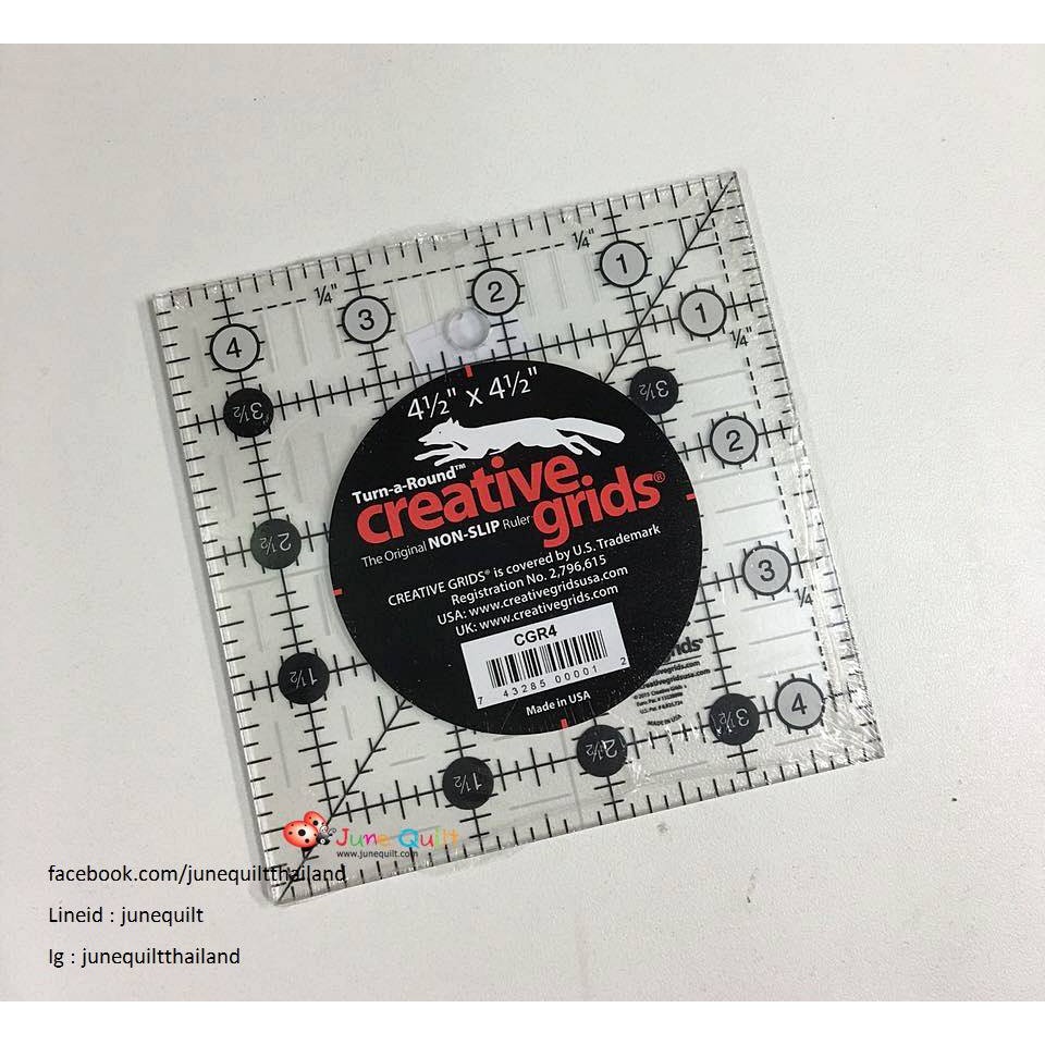Creative Grids ไม้บรรทัด หน่วยนิ้ว ขนาด 4.5"x4.5"