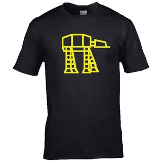 เสื้อยืดลําลอง ผ้าฝ้าย แขนสั้น พิมพ์ลาย Star Wars At Walker สําหรับผู้ชาย