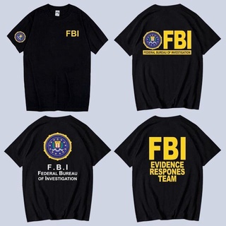 ขายดี!ผ้าฝ้ายแห่งชาติ FBI US FBI ตัวแทนฟิล์มรอบคอเสื้อยืดแขนสั้นผู้ชายและผู้หญิงเสื้อผ้าS-5XL