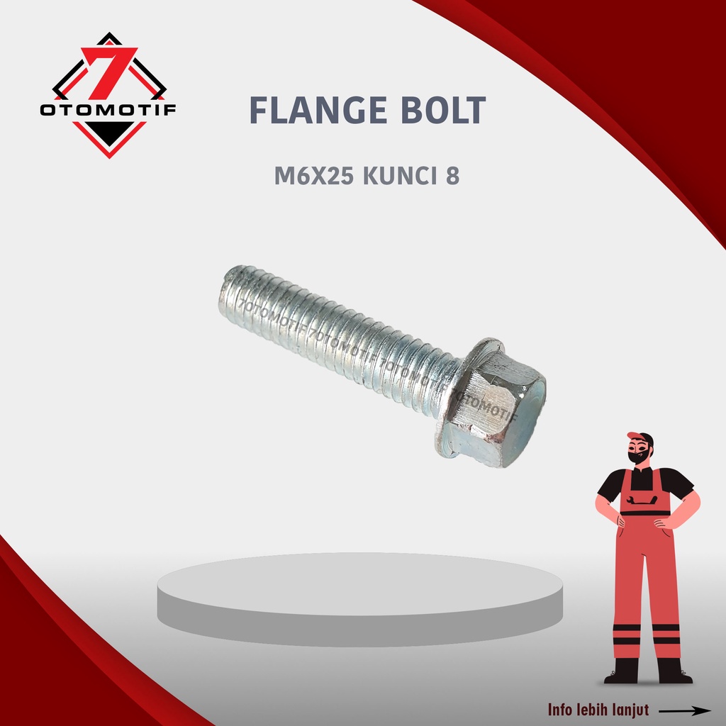 หน้าแปลน Bolt M6x25 Key 8 Thread 10 Bolt Cap 6x25 6mm M6 สีขาว