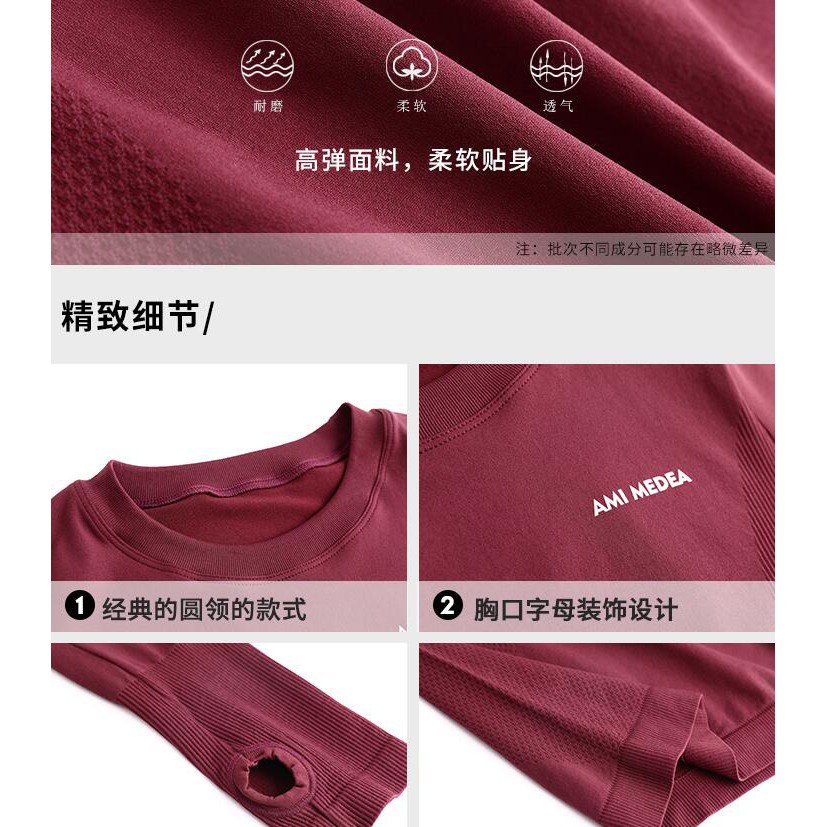 Movingpeach Yoga Long-Sleeved Blouse Sports Top Running t-Shirt Tight Sexy Fit Bottoming Shirt Genuine Korean Training D #4