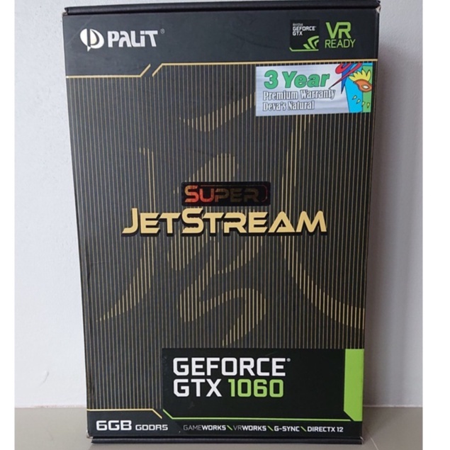การ์ดจอ Palit GTX 1060 Super JetStream 6GB DDR5