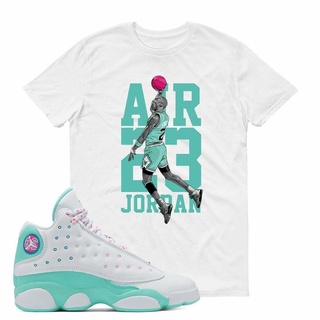 คอลูกเรือเสื้อเชิ้ต พิมพ์ลาย Jordan 13 Aurora Green Match13 Aurora สําหรับผู้ชายS-5XL