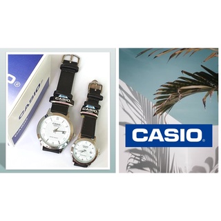 (พร้อมกล่องคู่มือ) นาฬิกาข้อมือ สายหนัง นาฬิกาcasio นาฬิกาผู้หญิง และ ผู้ชาย บอกวันที่ นาฬิกาแฟชั่น สายหนัง RC612