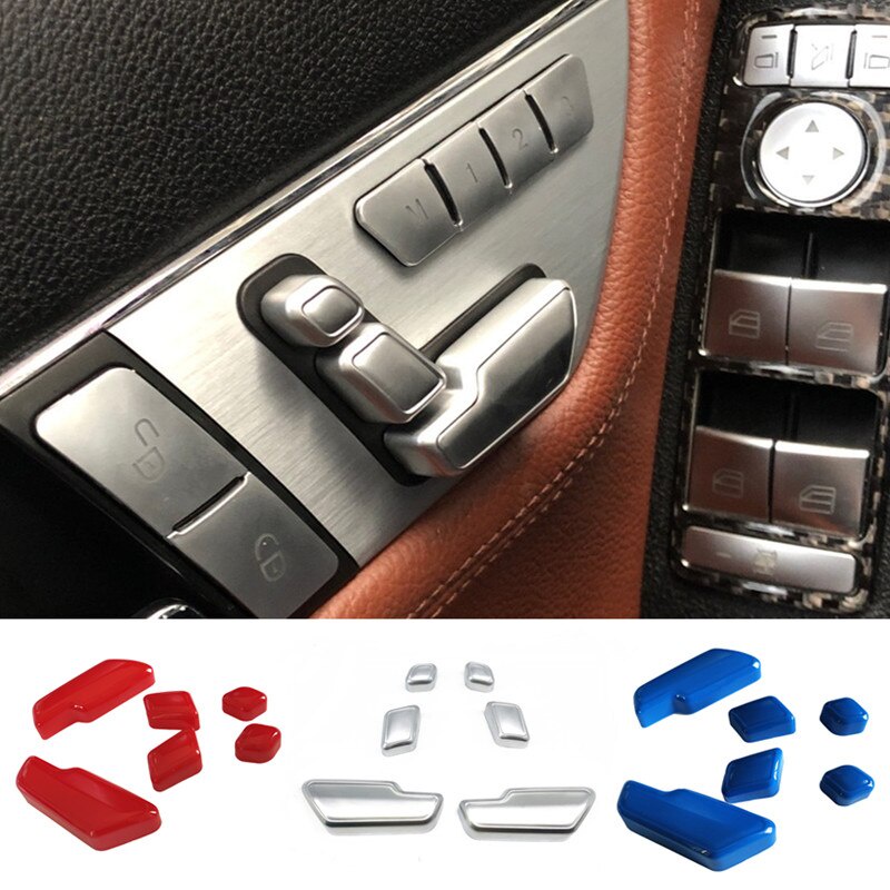 ฝาครอบปุ่มปรับเบาะรถยนต์ อุปกรณ์เสริม สําหรับ Mercedes Benz C E Class W204 W212 GLE W166 ML GL GLS Class