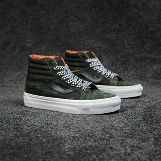 Porter by Yoshida &amp; Co.OG x Vans SK8-Hi LX รองเท้าผ้าใบลําลอง ข้อสูง สีเขียวเข้ม สําหรับผู้ชาย ผู้หญิง