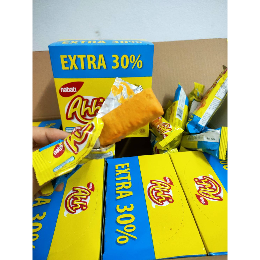 (3ชิ้น)Nabati Ahh' Extra ขนมเคลือบชีส ขนมข้าวโพด สอดไส้ชีส ข้าวโพดเคลือบชีส ขนม กินเล่น ชีส ขนมนำเข้า เข้มข้น อร่อย