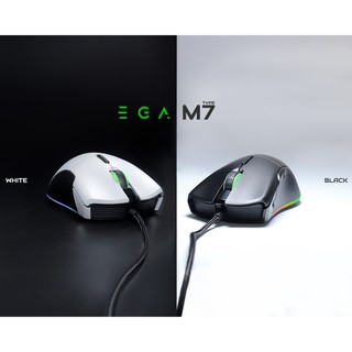 เมาส์เกมมิ่ง EGA Type M7 มีไฟ RGB มีให้เลือก 2 สี Black/White ปรับ DPI ได้ ใช้งานง่าย เหมาะสำหรับเล่นเกม ของแท้ประกันศูน