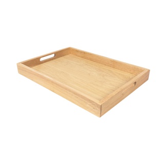 MINIWOOD ถาดเสิร์ฟ สี่เหลี่ยม ถาดไม้ Wooden Tray ไม้ยางพารา