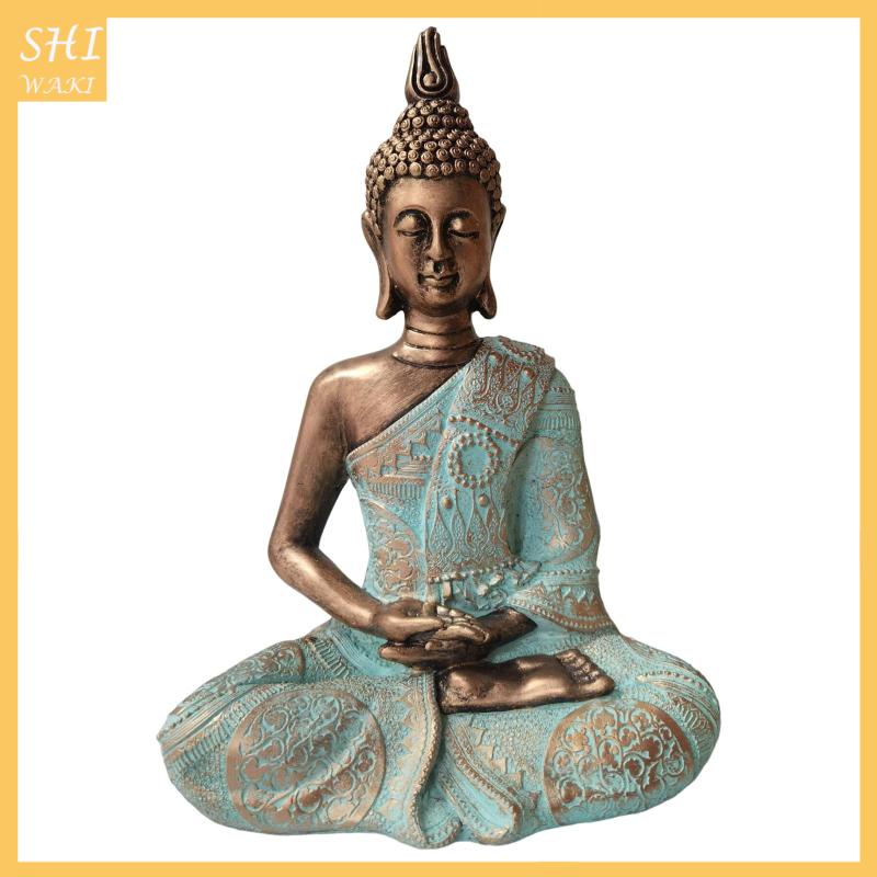 Meditating Buddha Statue Fengshui Ornament for Home Office Living Room Decor
