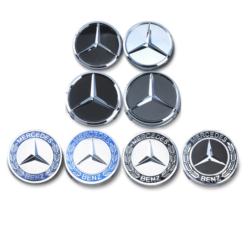 4 ชิ้น/เซ็ต 60 มม.68 มม.ฝาครอบ Hubcap สําหรับ Mercedes benz AMG BRABUS ดุมล้อหมวกกลางโลโก้ยางฝาครอบ 