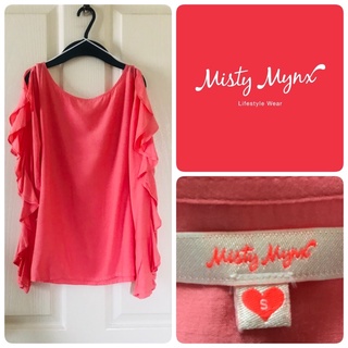 เสื้อเเขนฟรุ้งฟริ้ง แบรนด์ Misty mynx size s