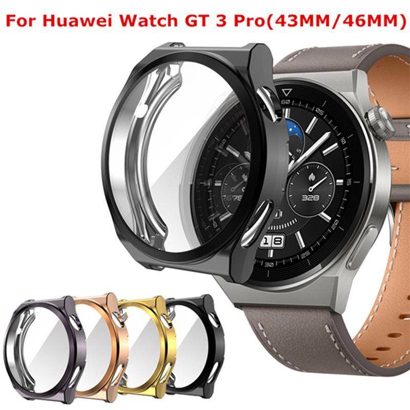 Soft TPU สําหรับ Huawei GT 2 3 Pro 42 มม.43 มม.46 มม.GT2e All-Around สายนาฬิกาสําหรับ Huawei GT ป้องกันหน้าจอฝาครอบกันชนกรณี