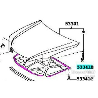 Toyota Wish ANE11 แผ่นกันความร้อน ฝากระโปรงหน้า ( Toyota แท้ศูนย์ 100% )