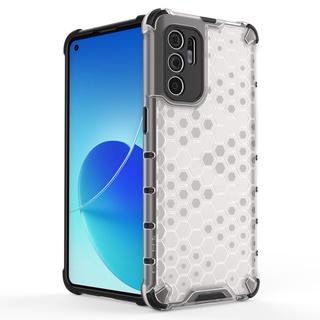 เคสโทรศัพท์ Tpu แบบใสกันกระแทกลายรังผึ้งสําหรับ Oppo Reno6 4G / Reno 6 5G