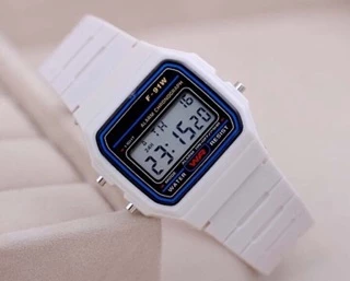 นาฬิกาเด็กนาฬิกาsportwatch รุ่นF91นาฬิกาสายยาง🚀 ส่งด่วน