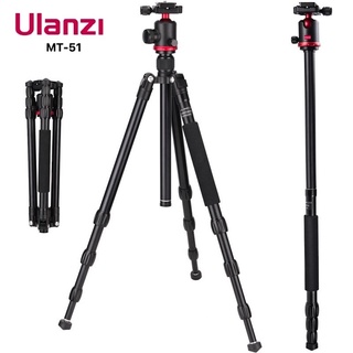 Ulanzi MT-51 ขาตั้งกล้องโลหะ 163 ซม. พร้อมหัวบอลพาโนรามา 360 สําหรับกล้อง DSLR