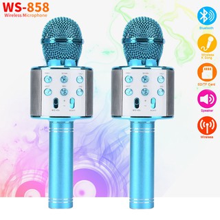 ►ซื้อ 1 แถม 1►ไมค์ร้องเพลง มาพร้อมลำโพงและบลูทูธในตัว ***สีทองกับสีฟ้าทางร้านจะทำการส่งคละสีให้ค่ะ***