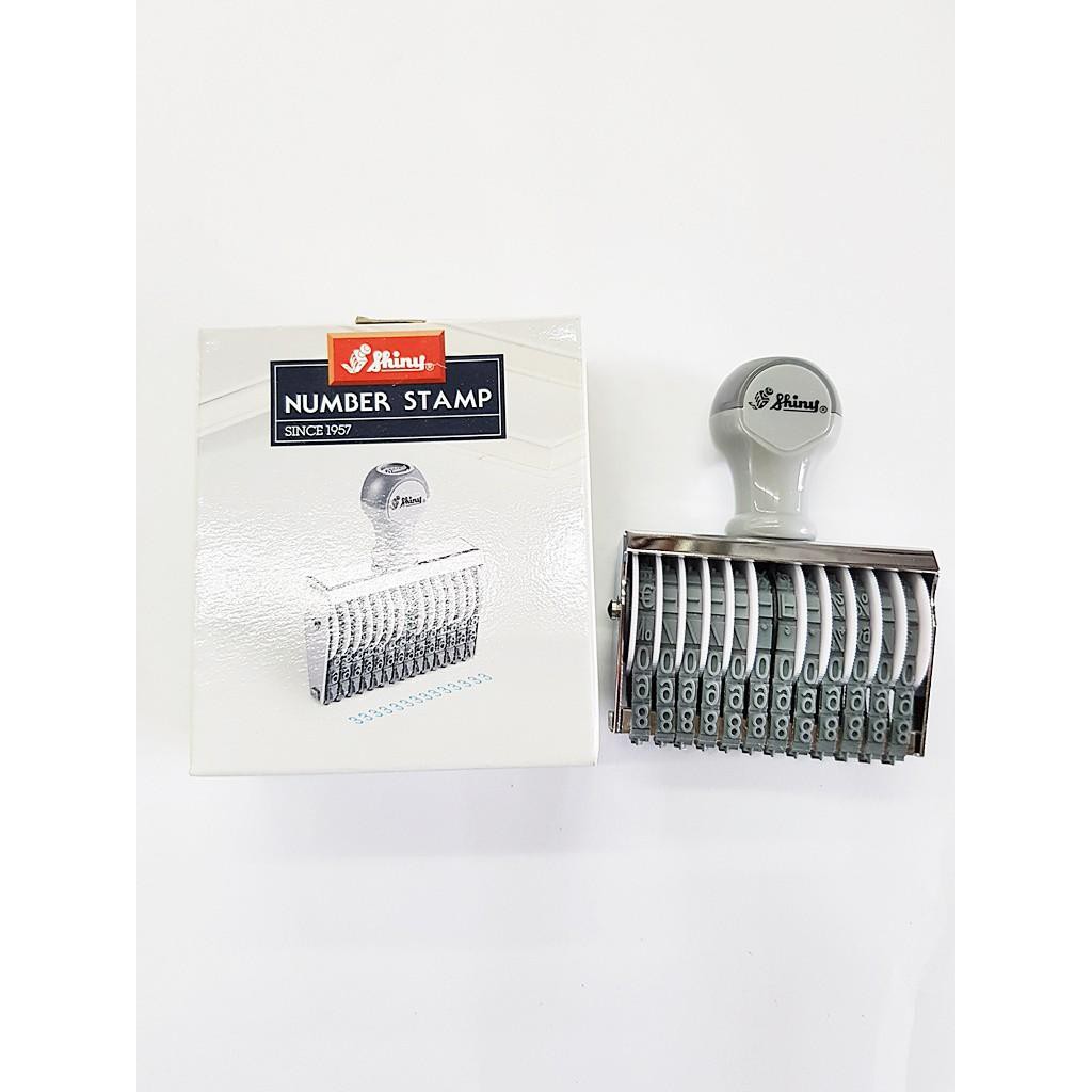 ตรายางตัวเลข แป้นสำเร็จ Shiny Numbering Stamp  ( 5mm )   10/12 หลัก  N-310/N-312