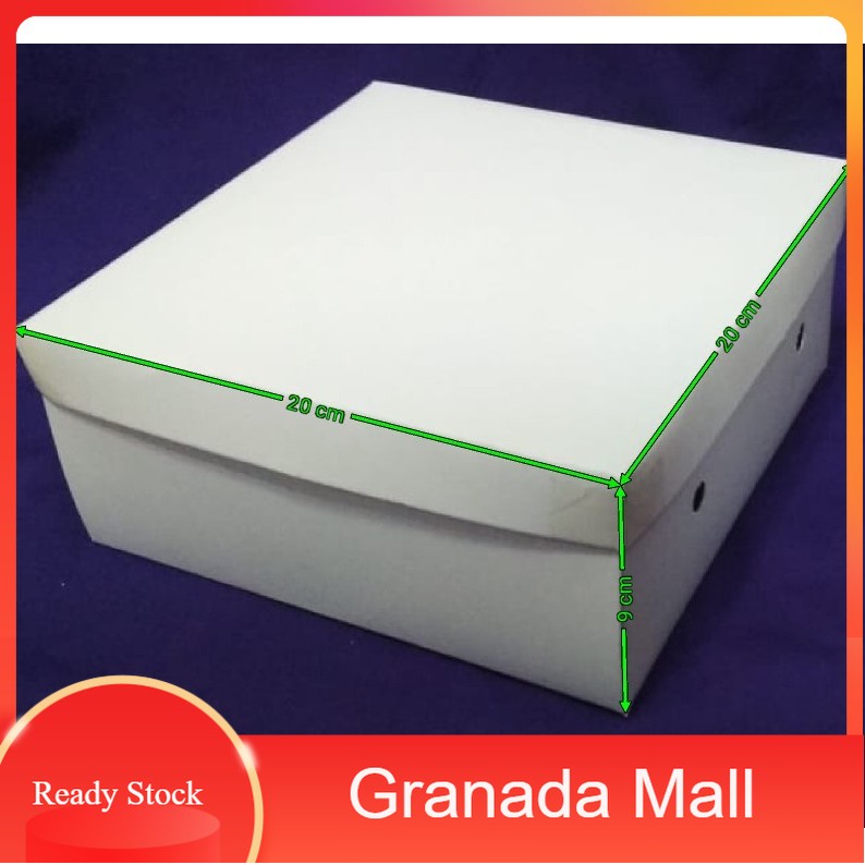ปุ้ย !! (Cardboard) Snack Box/กล่องข้าวขาวธรรมดา Uk. 20 x 20 x 9