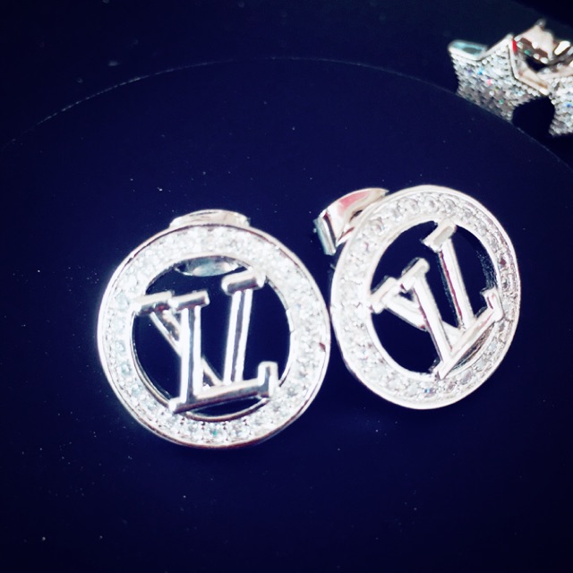 ต่างหู LV งานต่างหู คริสตัล cz