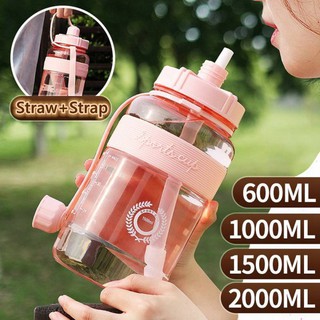 2L BPA ฟรี Eco ขนาดใหญ่ น้ำดื่ม LeakProof กระบอกน้ำสำหรับการฝึกอบรมกีฬา GYM Workout ดื่มฟิตเนส