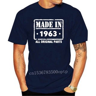 ขายดี เสื้อยืดแขนสั้น คอกลม ลาย Made In 1963 สไตล์ฮิปฮอป สําหรับผู้ชาย BIehkn62HGngbp56S-5XL