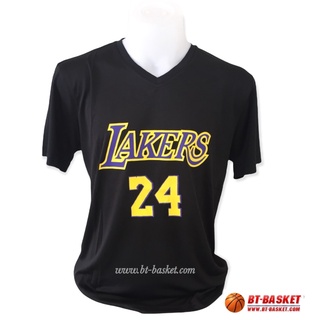 เสื้อยืดอินเทรนด์ผู้ชายอินเทรนด์ผู้หญิงเสื้อบาส NBA Player ทีม Lakers สีดำS-3XL