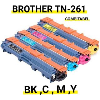 ตลับผงหมึกเลเซอร์สี Brother TN-261/265  แยก 4สี BK,C,M,Y (ดำ,น้ำเงิน,แดง,เหลือง)