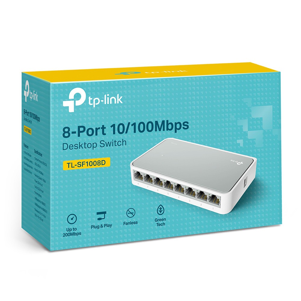 TP-LINK Desktop Switch 8 Port TL-SF1008D / 10/100Mbps Desktop Switch / Switch Hub