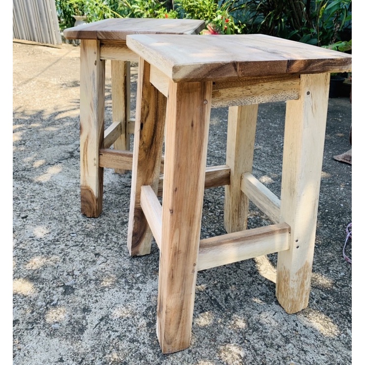 เก้าอี้ไม้ ขนาด ย27xก27xส48 ซม. ไม่ทำสี