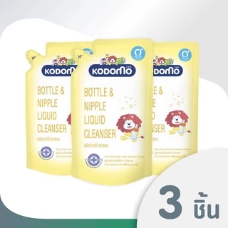 W002-1 KODOMO น้ำยาล้างขวดนม โคโดโม 600 มล. (ชนิดถุงเติม) 3 ถุง LIONSOS