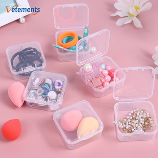 กล่องพลาสติกใส ทรงสี่เหลี่ยม อเนกประสงค์ สําหรับใส่จัดเก็บยา วิตามิน เครื่องประดับ 6 ชิ้น