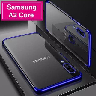 Case Samsung galaxy A2Core เคสซัมซุง เคสนิ่ม TPU เคสใสขอบสี เคสกันกระแทก เคสซีลีโคน เคส Samsung A2core เคสสวยและบาง